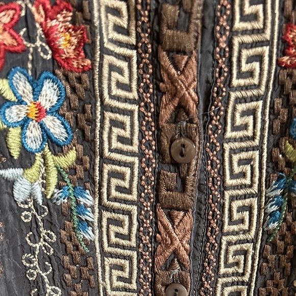 Johnny Was Embroidered Shirt Dress - Picture 3 of 8